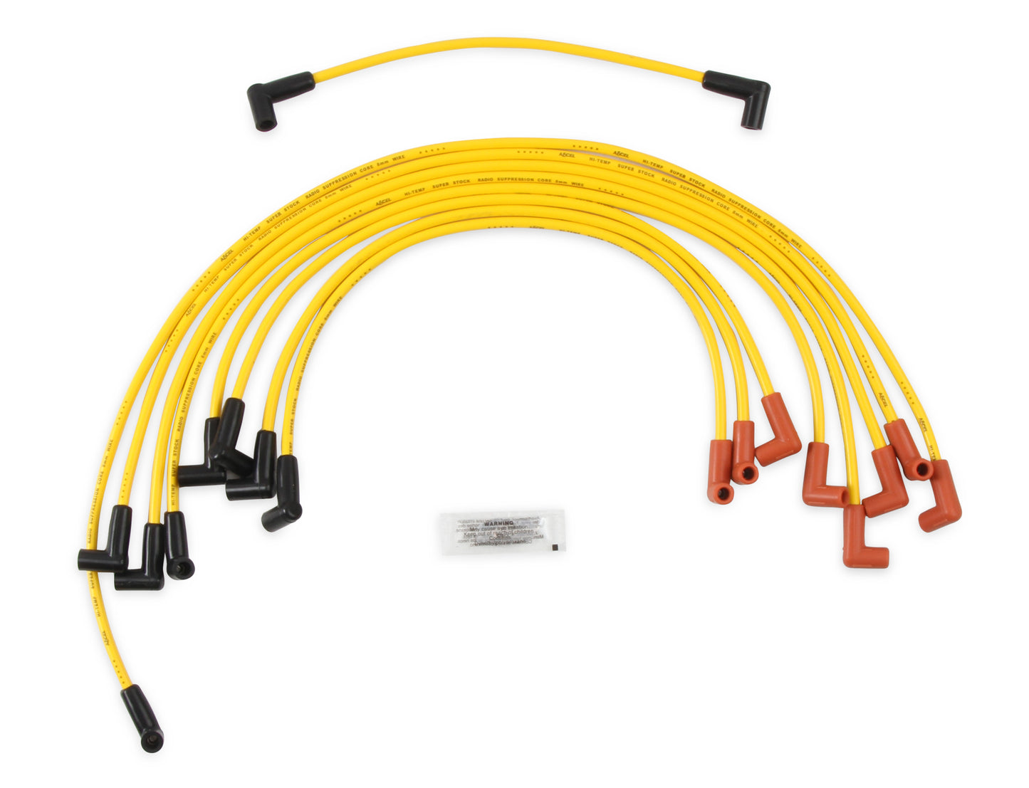 ACCEL 4048 Spark Plug Wire Set-8mm-Yellow with HEI Stock Style Boots