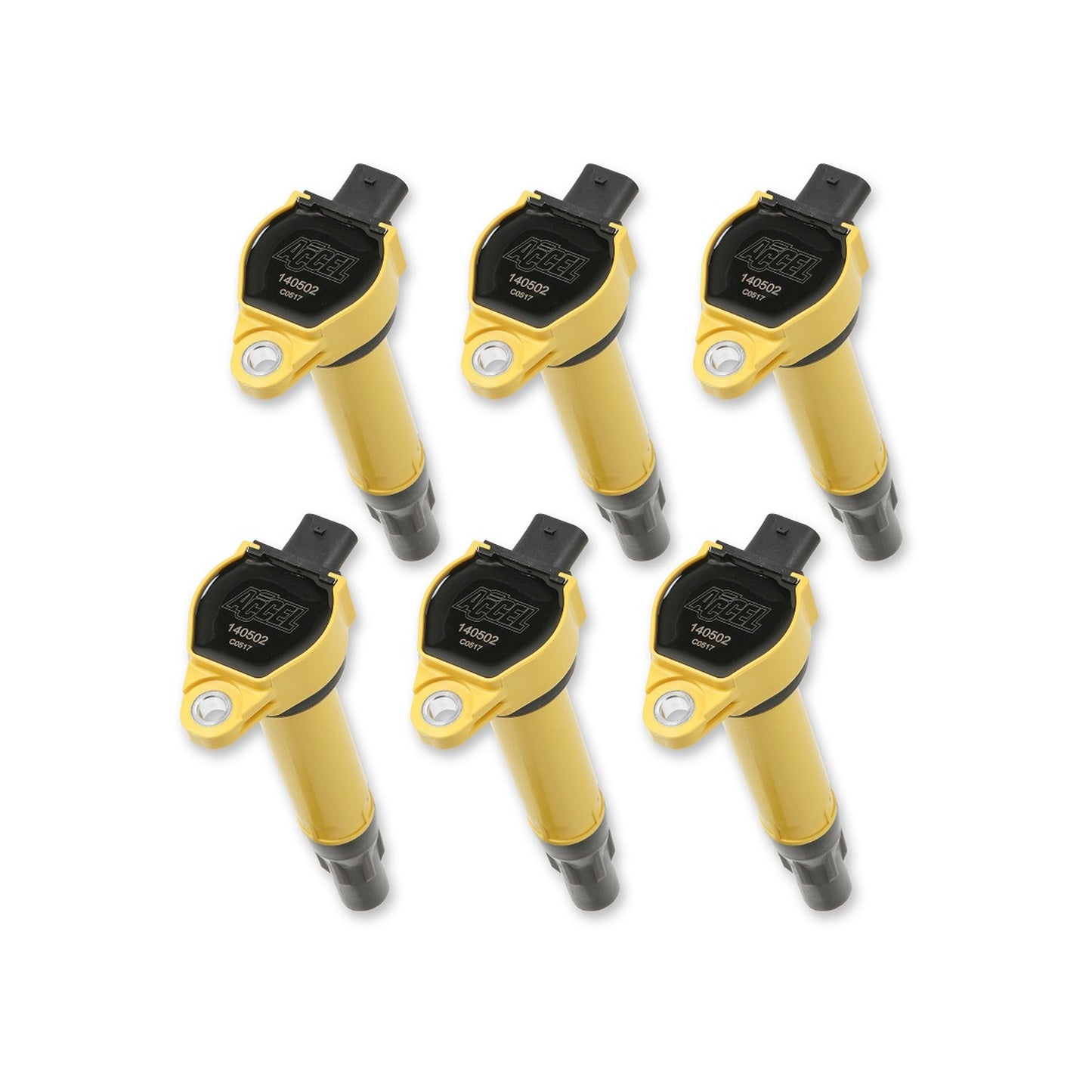 ACCEL 140502-6 Ignition Coil-SuperCoil-2006-2011 Mopar -2.7/3.5/4.0L-Yellow-6-Pack