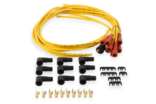 ACCEL 3008 Spark Plug Wire Set-7mm-Super Stock-Copper Core-Universal Straight Boots-Yellow