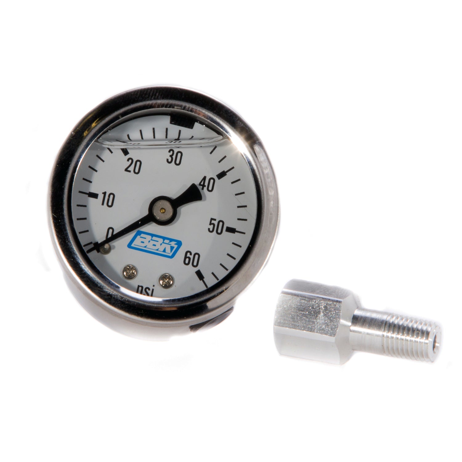 BBK Performance Parts 1617 - Mustang 5.0 Fuel Pressure Gauge & Adapter 0-60 Psi
