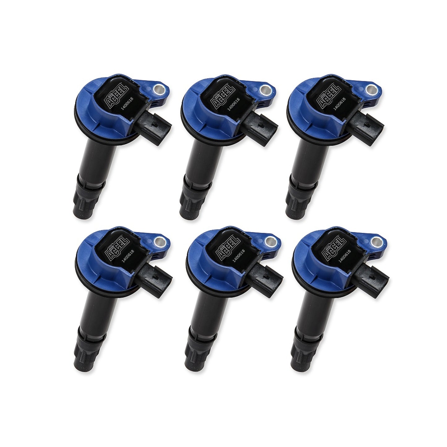 ACCEL 140061B-6 Ignition Coil-Super Coil series-2007-2016 Ford 3.5L/3.7L V6, Blue, 6-pack