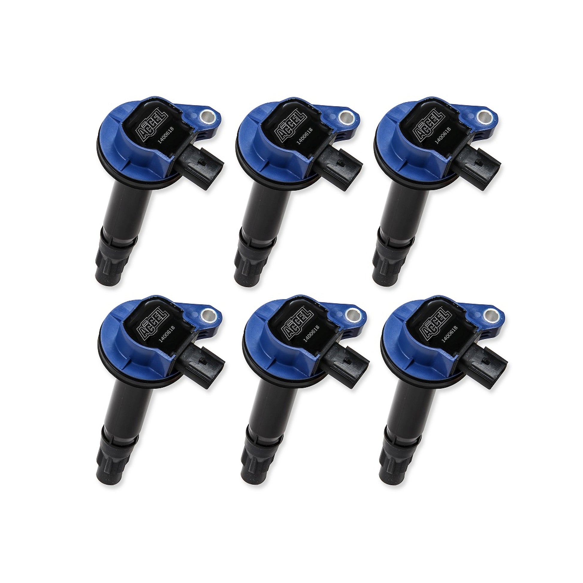 ACCEL 140061B-6 Ignition Coil-Super Coil series-2007-2016 Ford 3.5L/3.7L V6, Blue, 6-pack