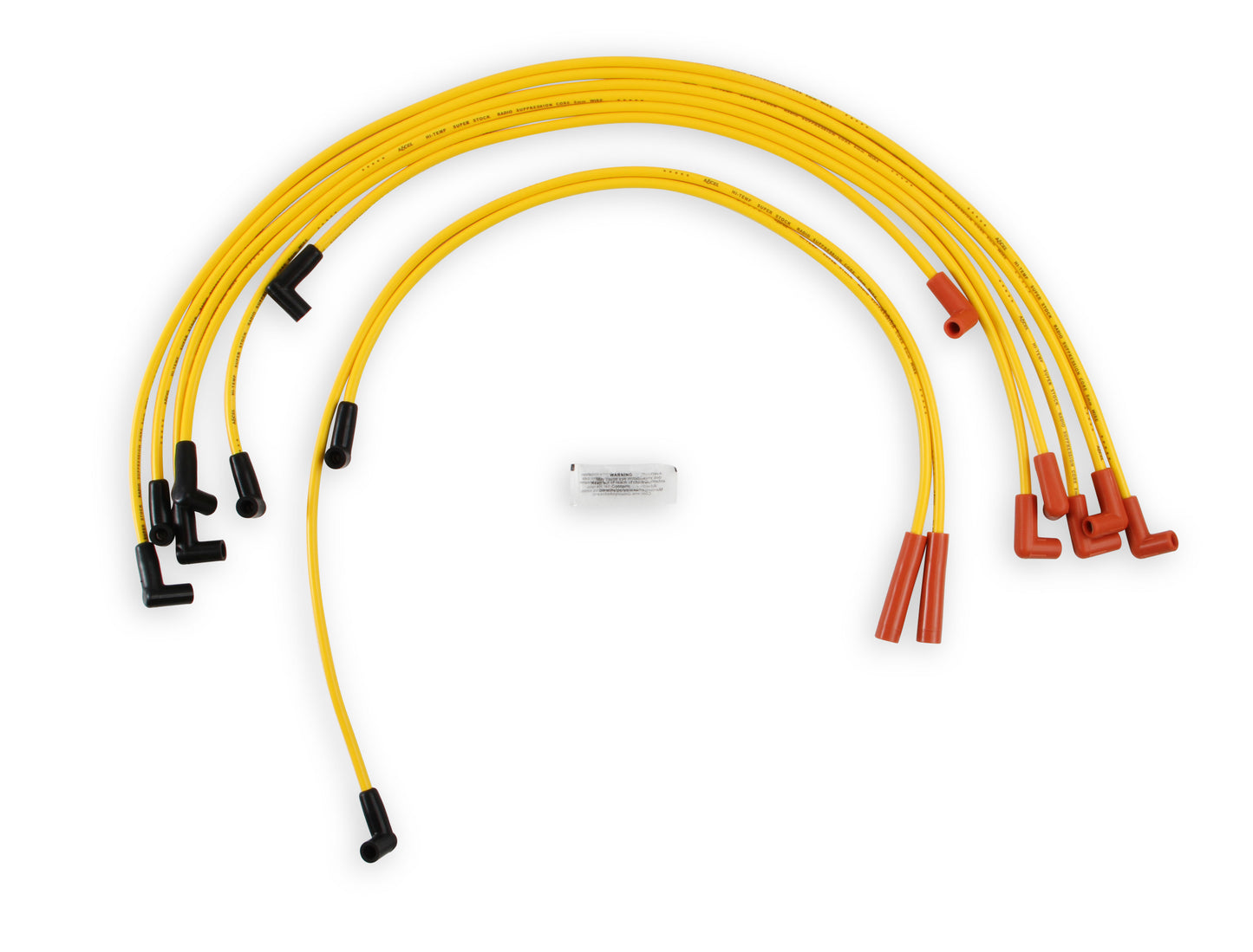 ACCEL 4049 Spark Plug Wire Set-8mm-Super Stock-Graphite Core-HEI Style Boots-Yellow