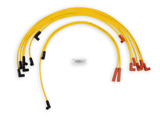 ACCEL 4049 Spark Plug Wire Set-8mm-Super Stock-Graphite Core-HEI Style Boots-Yellow