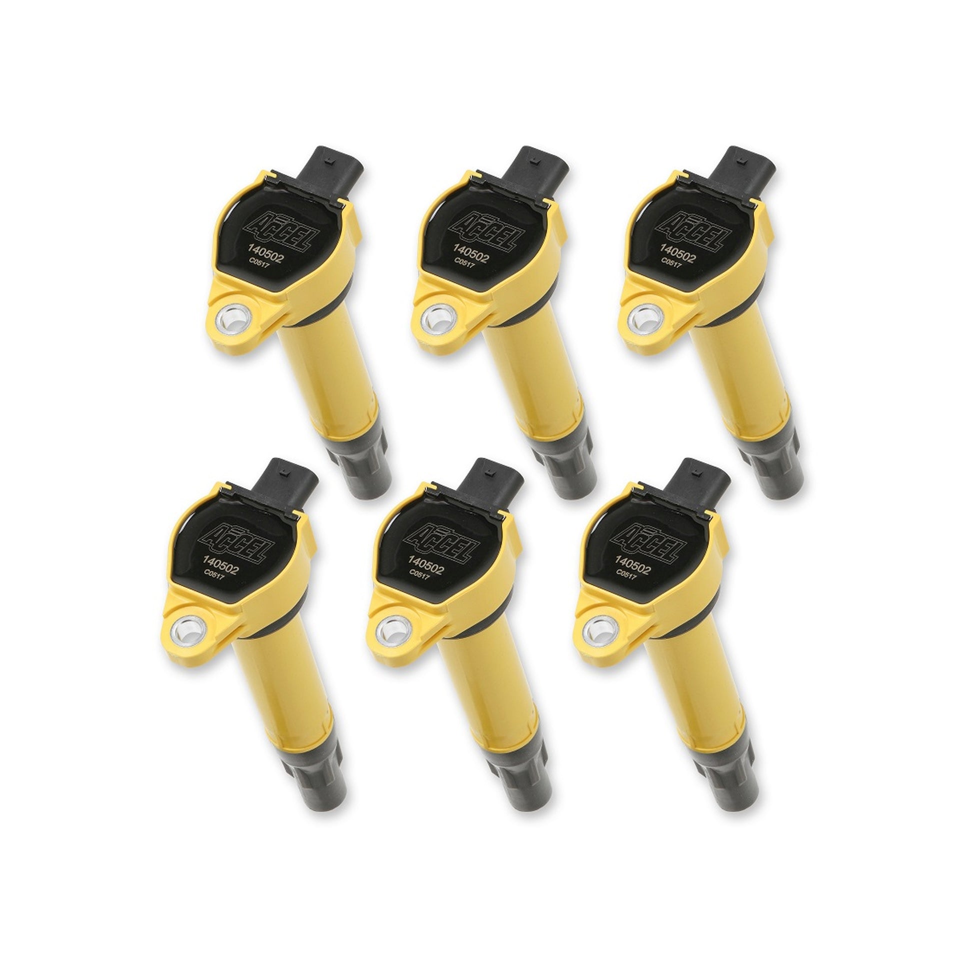 ACCEL 140502-6 Ignition Coil-SuperCoil-2006-2011 Mopar -2.7/3.5/4.0L-Yellow-6-Pack