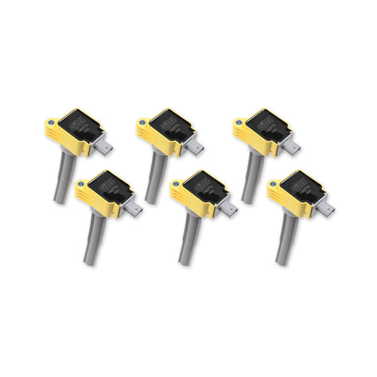 ACCEL 140773-6 ACCEL Ignition Coil-SuperCoil-2016 Ford EcoBoost 2.7L V6-Yellow-6-Pack