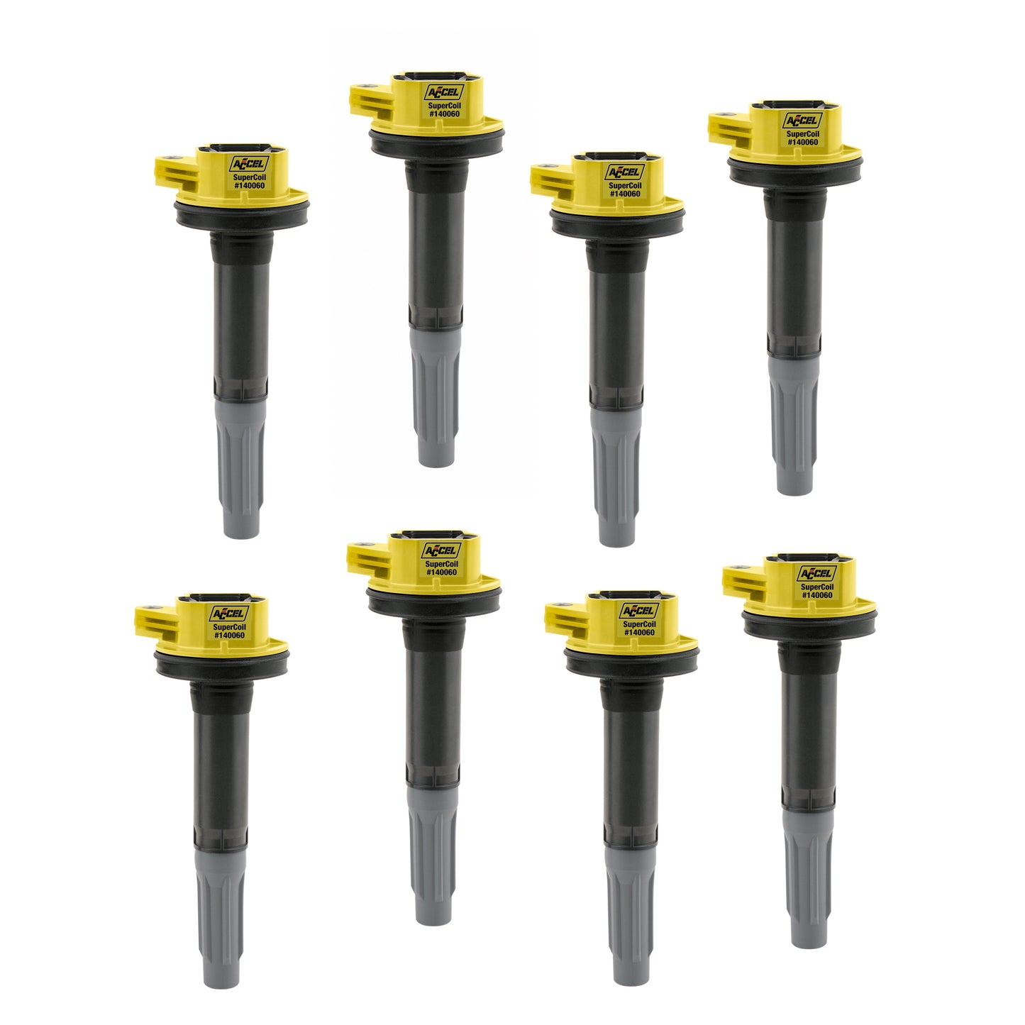 ACCEL 140060-8 Ignition Coils SuperCoil Series 2011-2016 Ford 5.0L Coyote, Yellow, 8-Pack