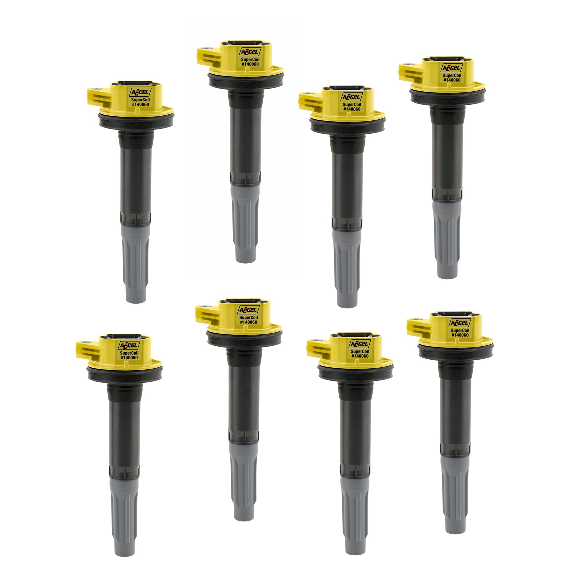 ACCEL 140060-8 Ignition Coils SuperCoil Series 2011-2016 Ford 5.0L Coyote, Yellow, 8-Pack