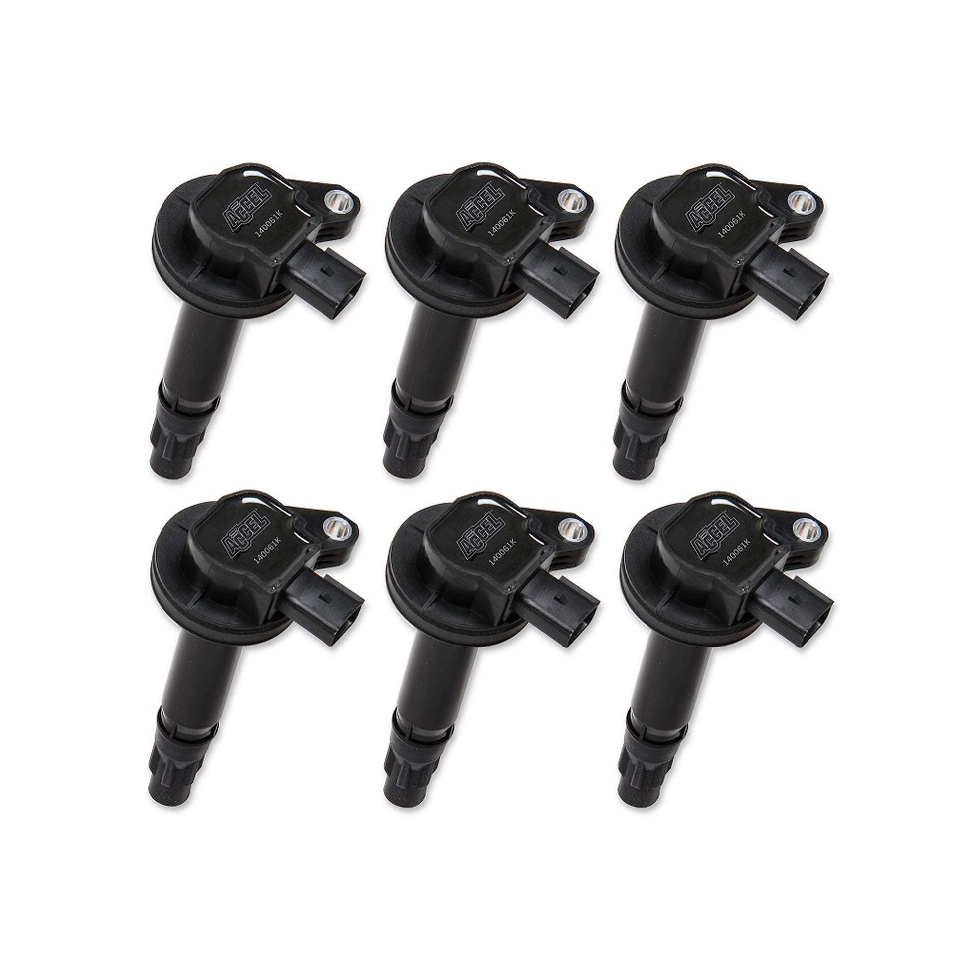 ACCEL 140061K-6 Ignition Coil-Super Coil series-2007-2016 Ford 3.5L/3.7L V6, Black, 6-pack