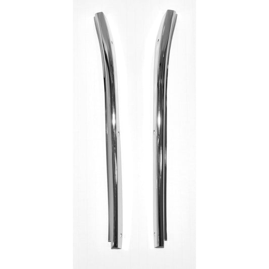 Golden Star Auto DO13-55TP 1955-1957 Chevy 2 Door Hardtop/Nomad A Pillar Trim Mouldings Pair Stainless