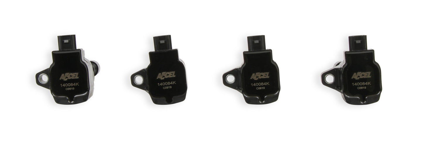 ACCEL 140084K-4 Ignition Coils-Honda 2.0L, 2.0L Turbo/ 1.5L 4-cylinder, Black, 4-Pack