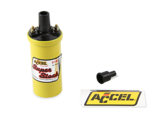 ACCEL 8140 ACCEL Ignition Coil-Yellow-42000v 1.4 ohm primary-Points-up to 6500 RPM
