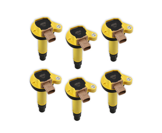 ACCEL 140646-6 Ignition Coil-SuperCoil-2010-2016 Ford EcoBoost 3.5L V6-6-Pack (3-Pin)-Yellow