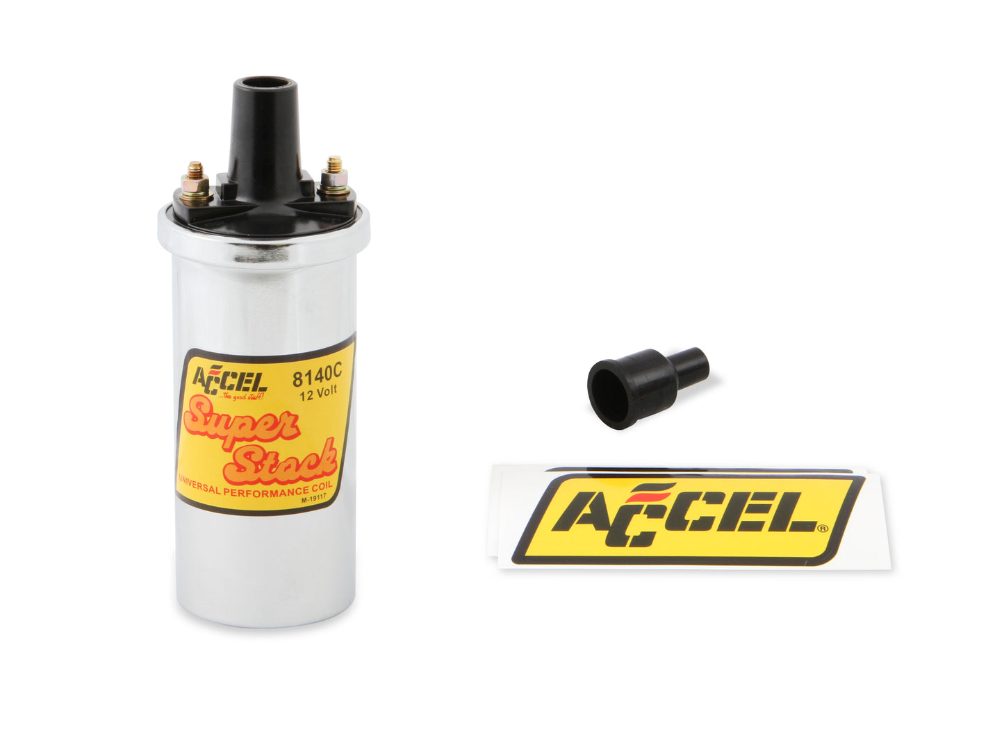 ACCEL 8140C ACCEL Ignition Coil-Chrome-42000v 1.4 ohm primary-Points-up to 6500 RPM